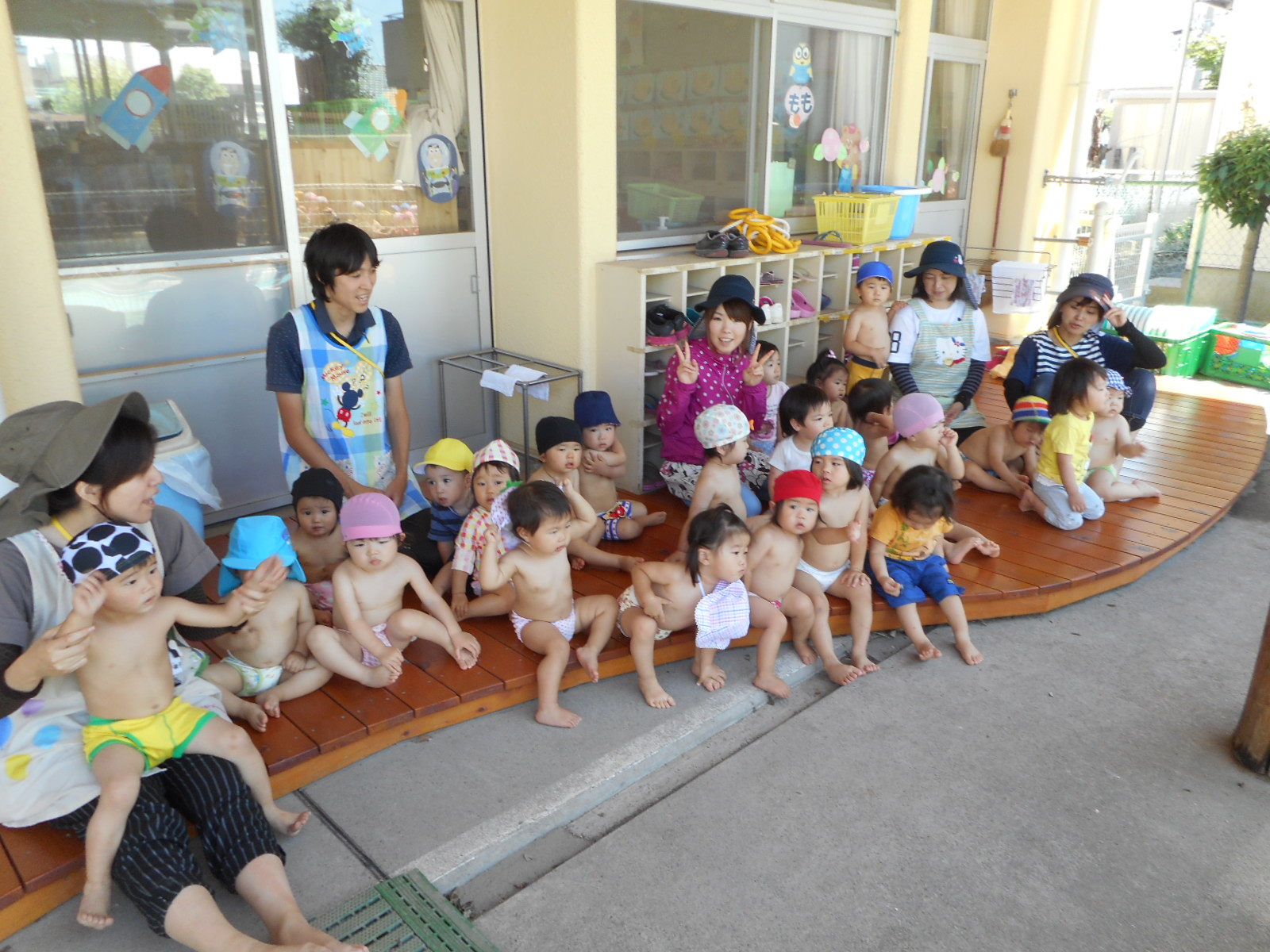 プール開き ろっくひよこプリスクール 前橋市の幼保連携型認定こども園